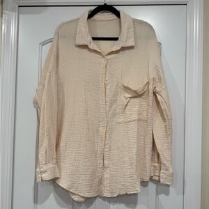 Cream Button-Up Shirt